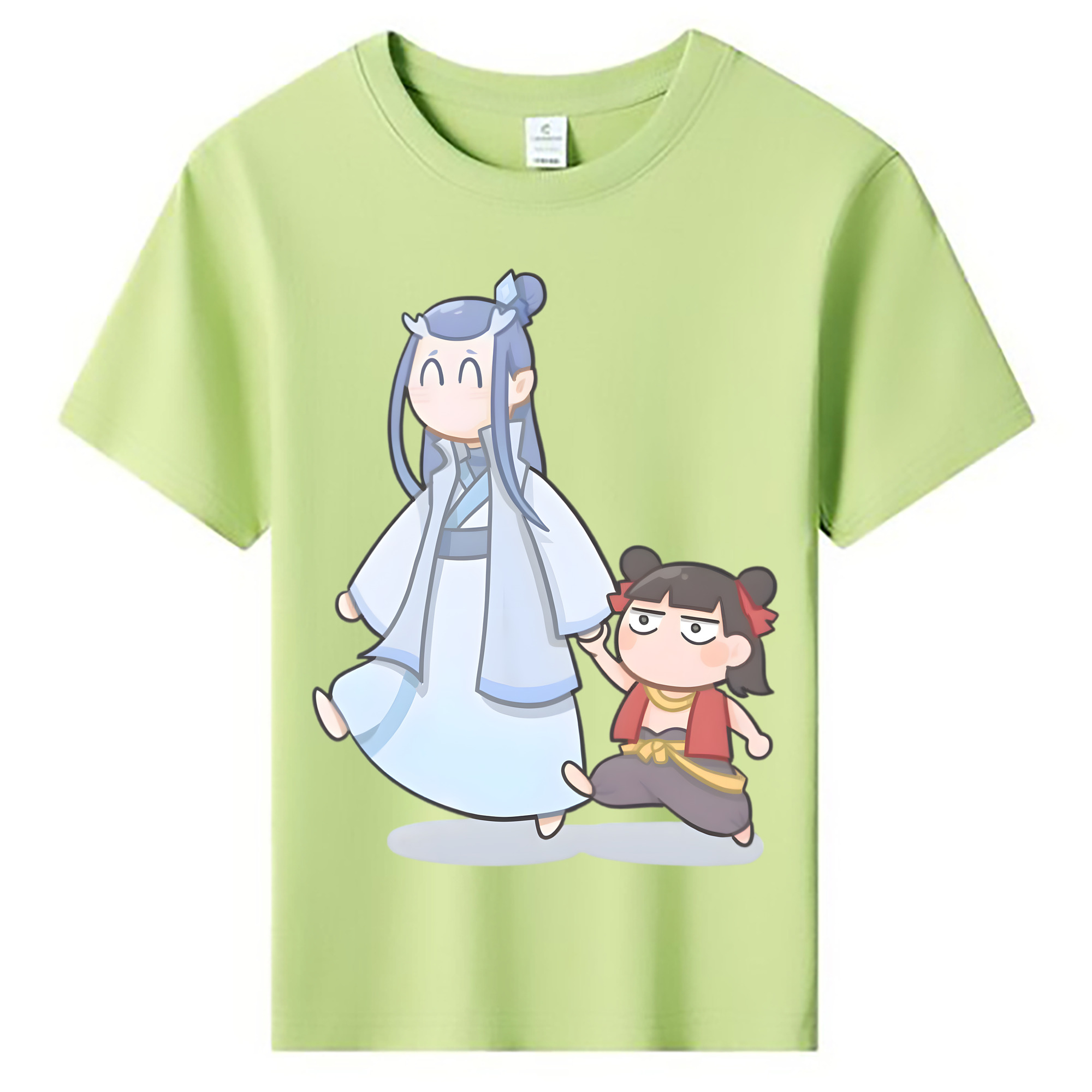 （画像用） Ne Zha 2 ナタ 魔童の大暴れ 綿100％キッズTシャツ（フロントプリント）